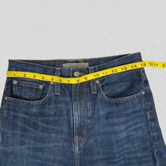 J. CREW Point Sur Womens Wide Leg High Waiste Crop Jeans Size 28 Indigo Blue - Picture 9 of 11